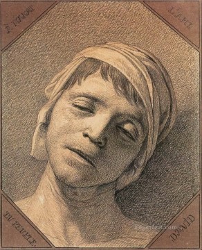  Neoclassicism Oil Painting - Head of the Dead Marat Neoclassicism Jacques Louis David